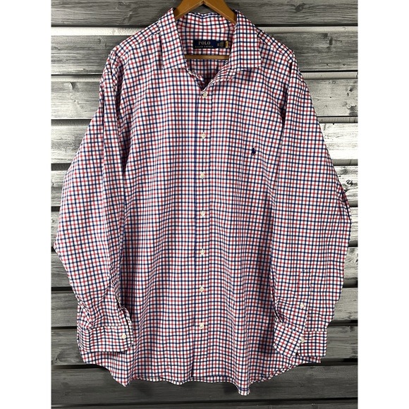 Polo Ralph Lauren Other - Polo Ralph Lauren Shirt Mens 3XB Check Long Sleeve Button Up EUC